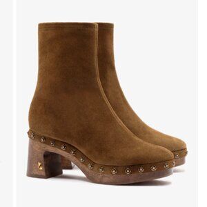 LARROUDE Dolly Low Boot Russet Suede Size 9